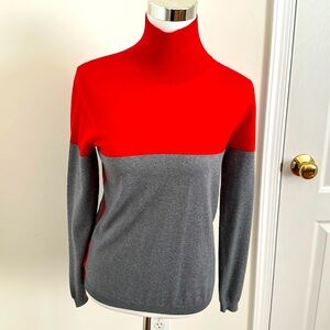 Women’s Marni Turtleneck Red & Grey Wool Sweater. Size 40